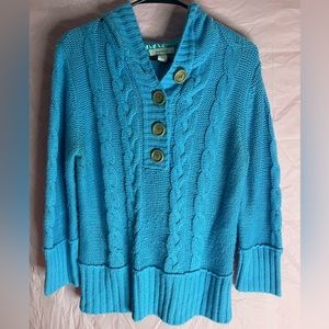 Dress Barn women’s large blue sweater hoodie